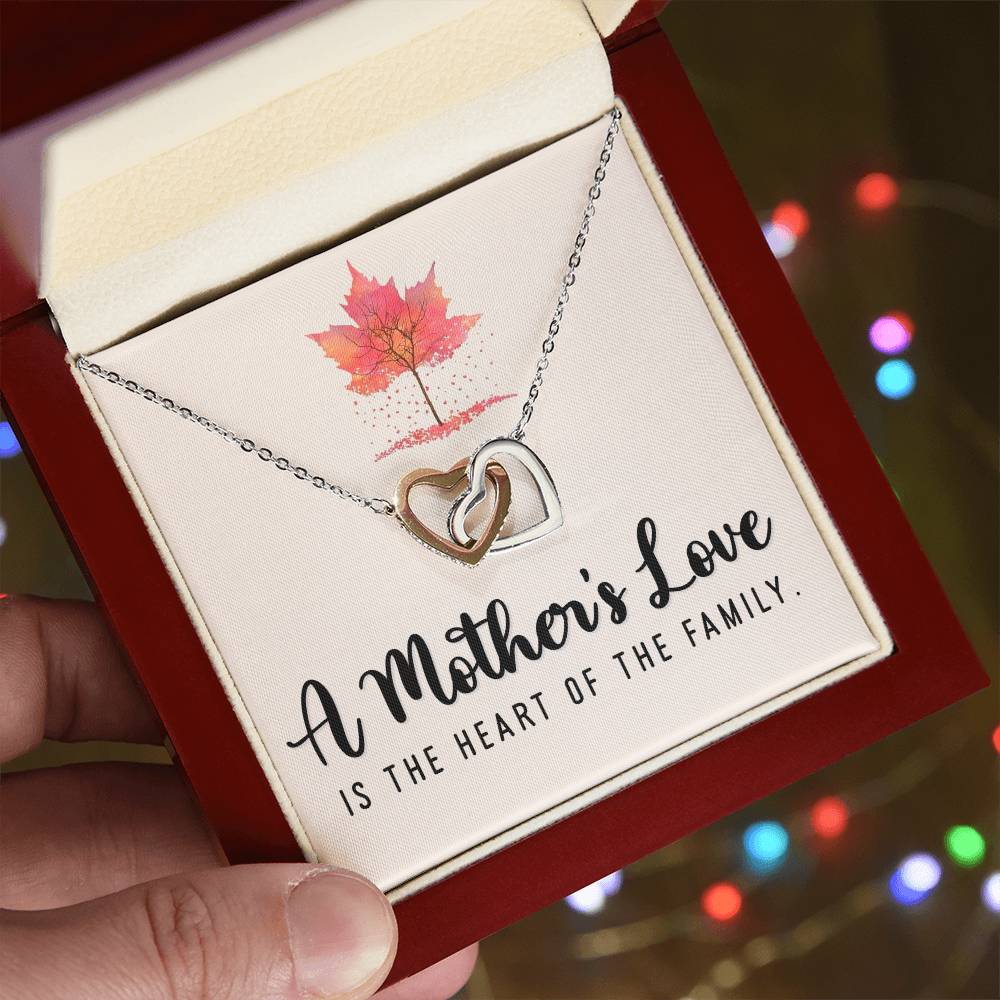 Interlocking Hearts Necklace - A Mother's Love