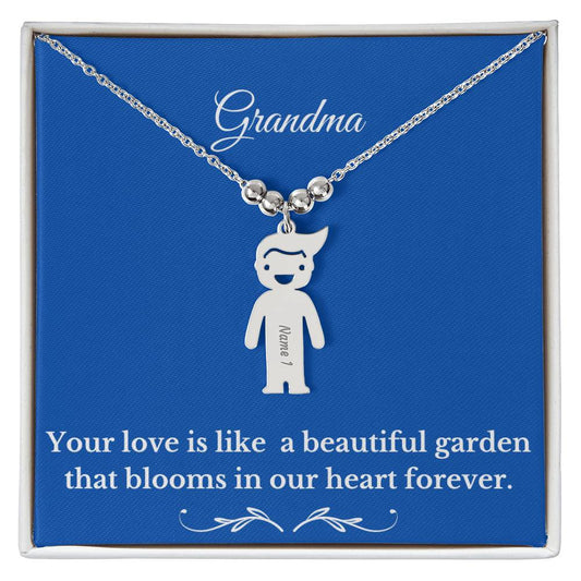 To Grandma- Kids Charm Necklace
